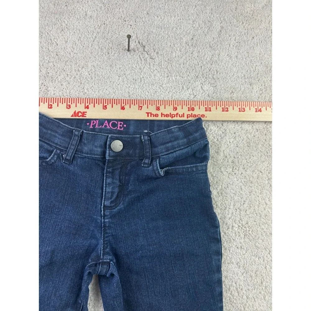 Childrens Place Girls‎ Denim Bermuda Shorts Size 6 Dark Wash Cotton/Spandex